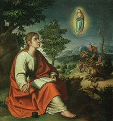 Die Vision des Heiligen Johannes des Evangelisten auf Patmos